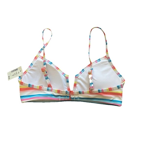 AEROPOSTALE Live Love Dream Rainbow Stripe Bikini Top Small New Partial Tags - Picture 4 of 7